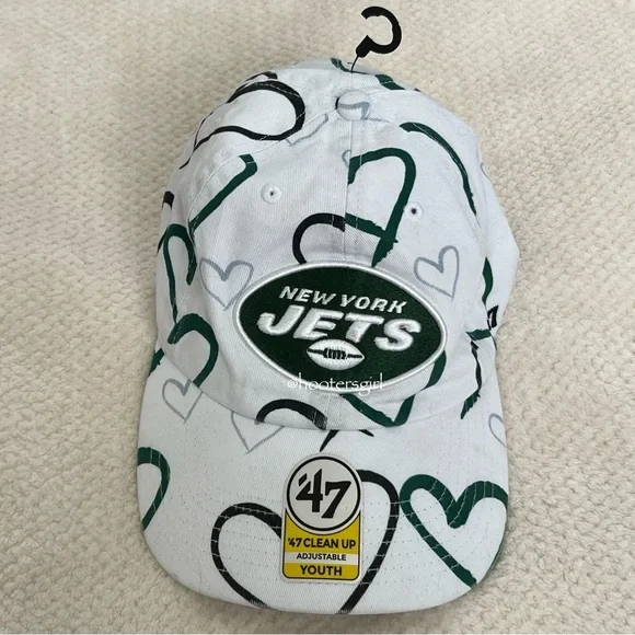 💚Girls New York Jets '47 White Adore Clean Up Adjustable Hat💚 - Picture 3 of 9